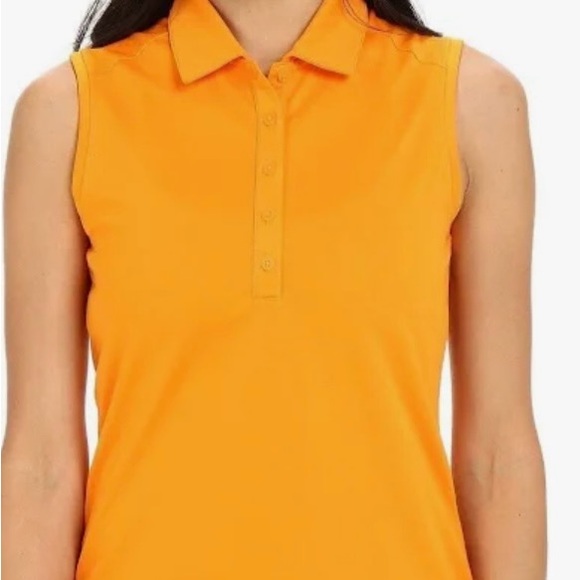 Tops - Women's Nike Dri-FIT Sleeveless Golf Polo in Orange. Size M